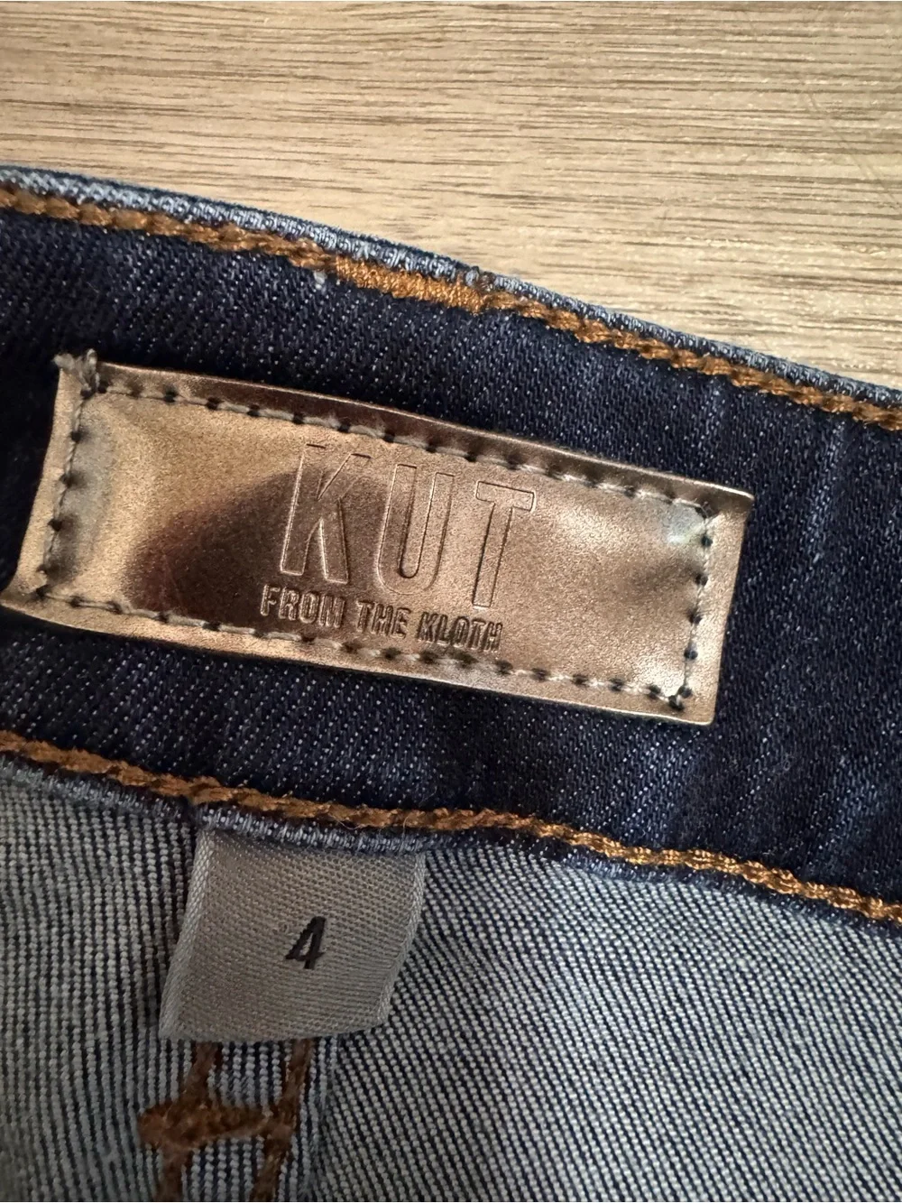 Kut from the Kloth Dark Indigo Skinny Jeans with Button-Fly